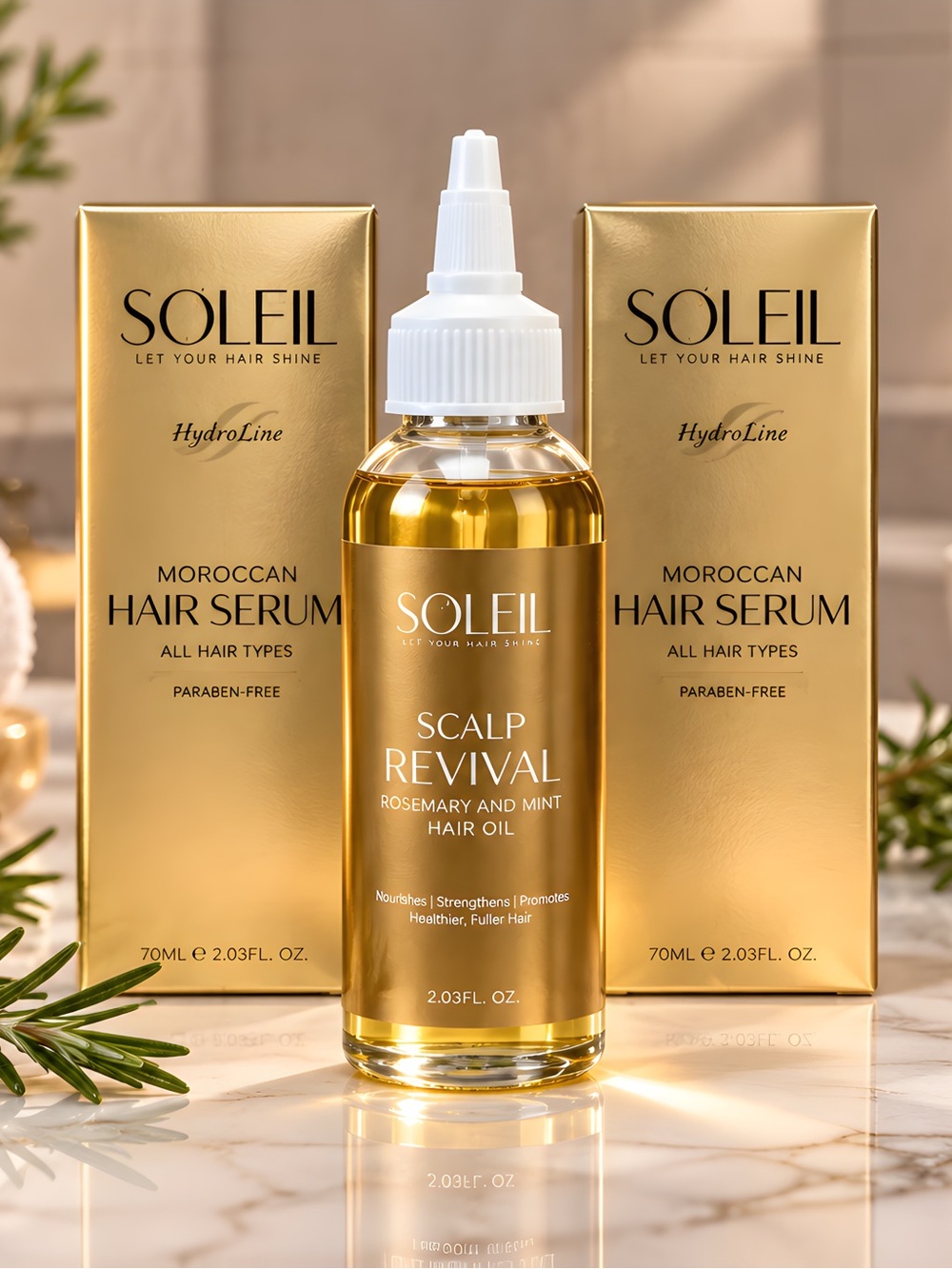 Soleil Hair Bundle - 2PK Moroccan Hair Serum & Scalp Revival